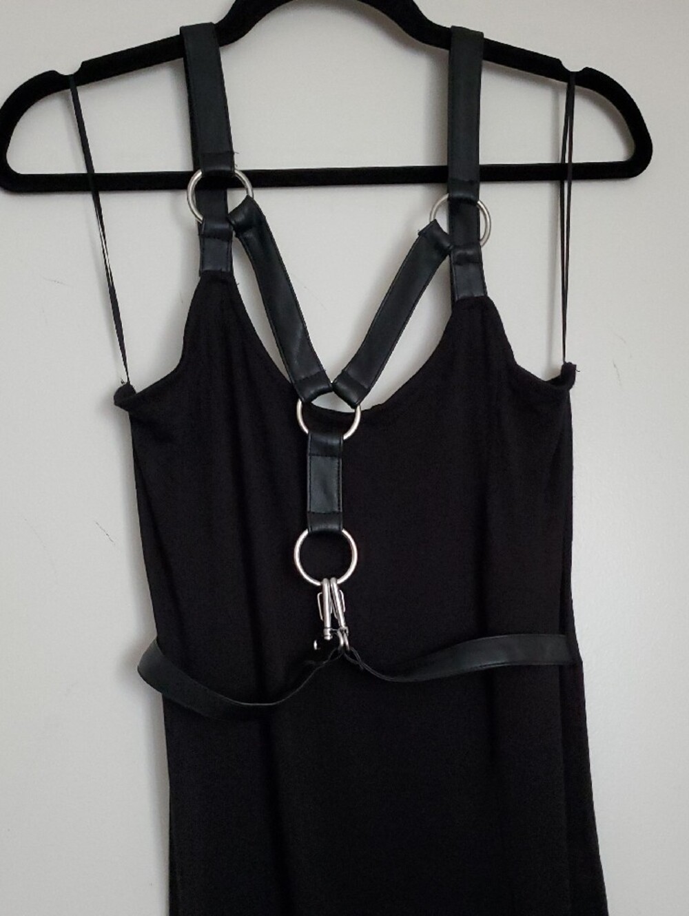 Killstar Black Maxi Dress with O-Ring Harness Detail - Picture 4 of 16